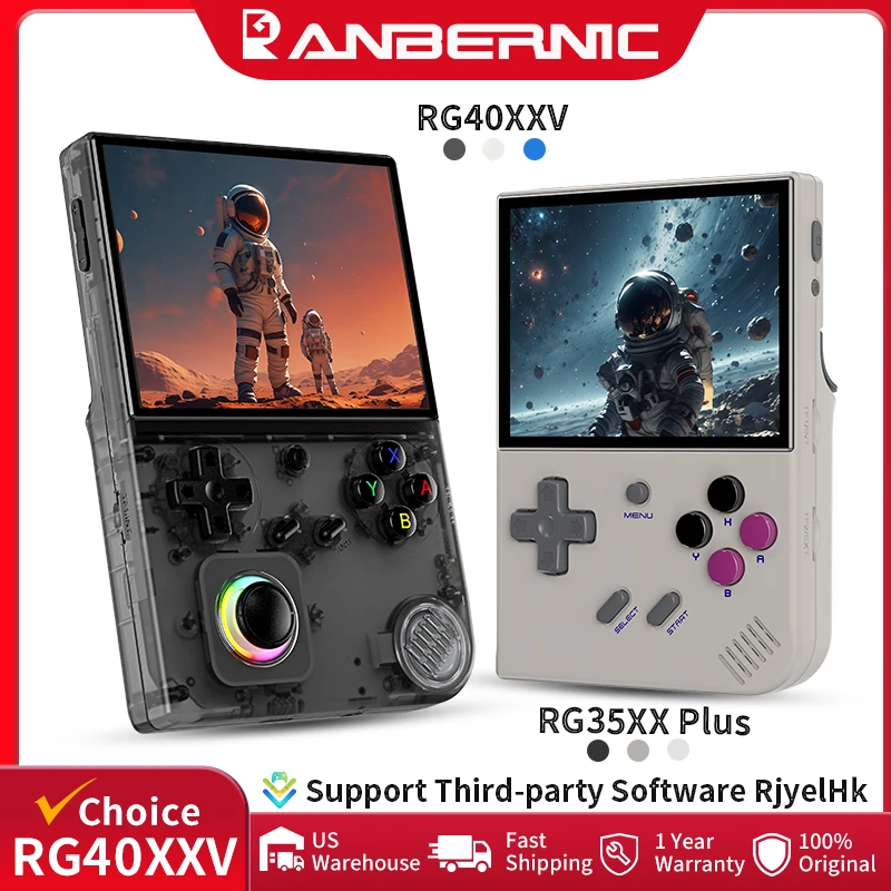 ANBERNIC RG40XXV & RG35XX Plus Retro Handheld Game Console 640*480 IPS Screen Linux 64-bit 5000Games Support WIFI,Bluetooth,HDMI photo 1