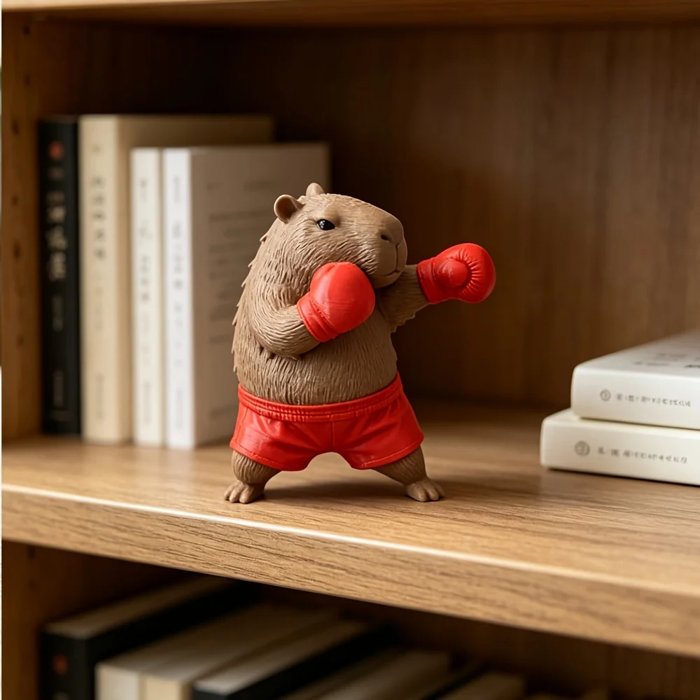 Cute Capybara Ornament, Desktop Office Decoration, Car Decor, Creative Animal Model, Collectible Figurines, Car Ornament photo 1