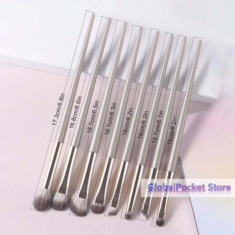 [TG823]8pcs Eye Makeup Brushes Set Detail Eyeshadow Brush Makeup Brush Ultra Soft Eyeshadow Eyeliner Makeup Tool photo 6