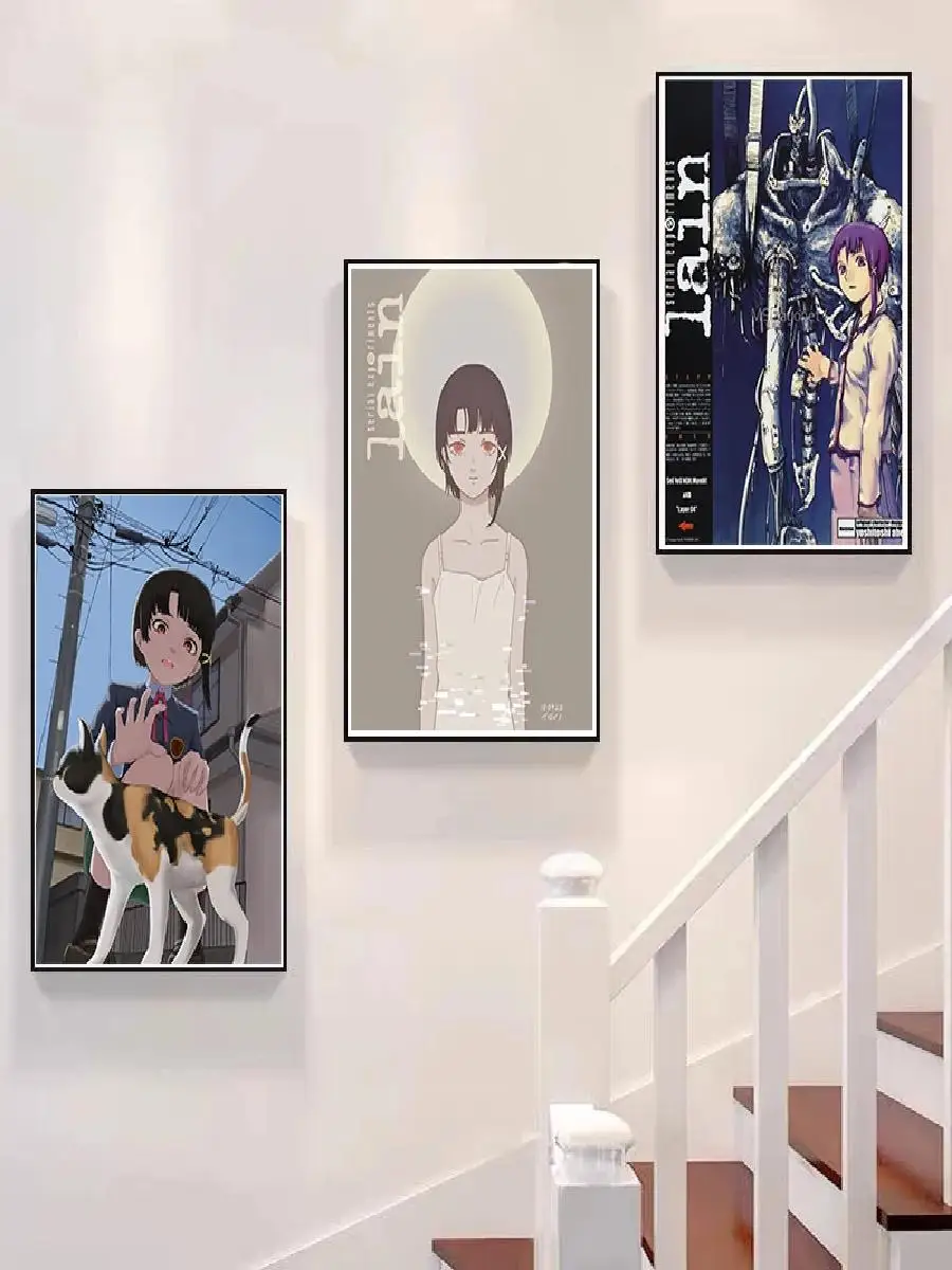Retro Horror Anime Figure Posters Serial Experiments Iwakura Lain Poster S Pop Wall Art Home Canvas Painting Kawaii Room Decor photo 2