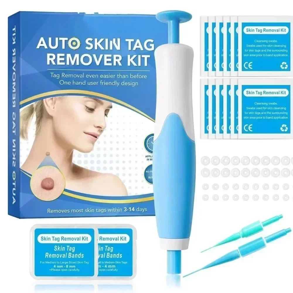 2 IN 1 Painless Auto Micro Skin Tag Removal Kit Adult Skin Tag Mole Wart Remover Device Face Cleaning Skin Care Beauty Tools photo 1