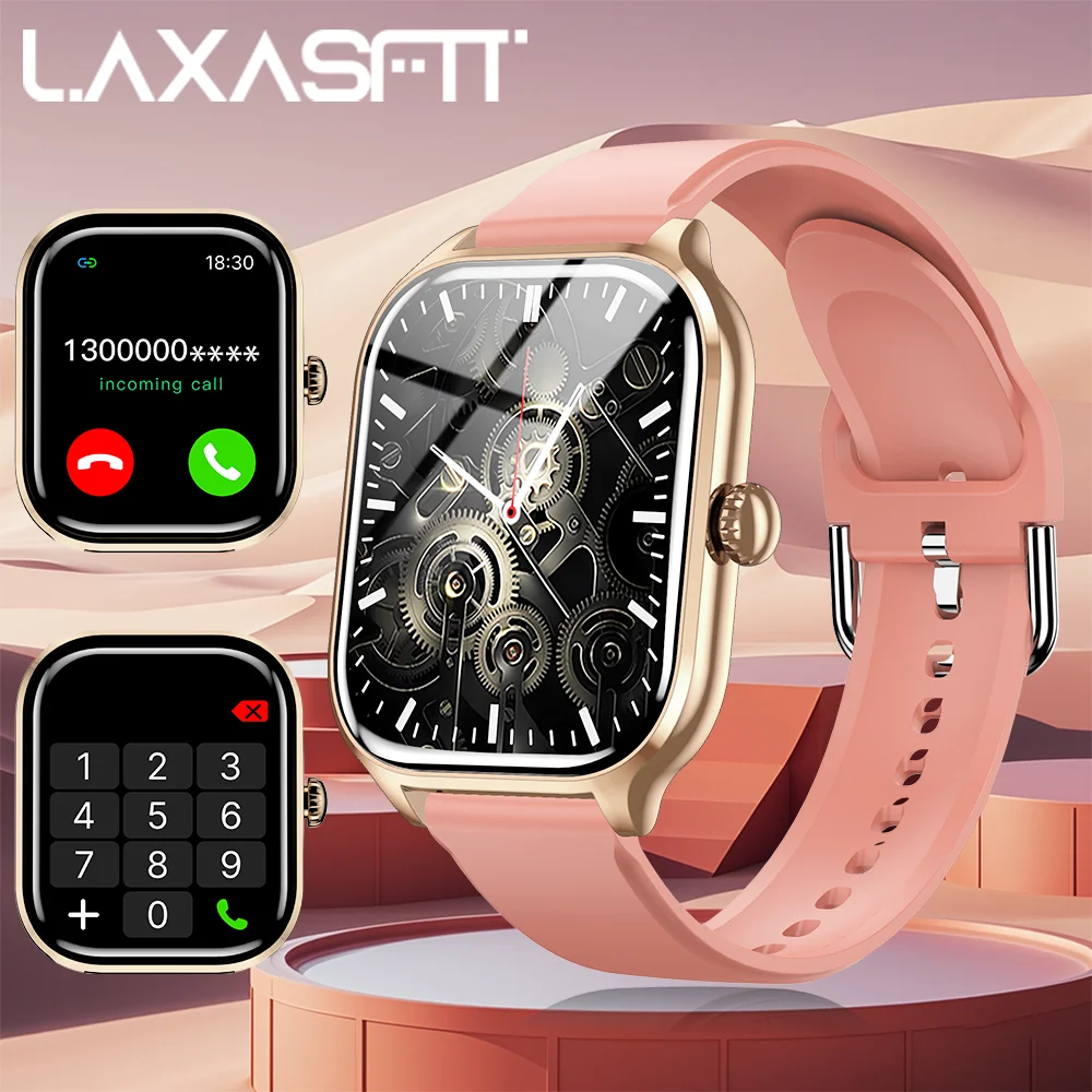 LAXASFIT 2025 New Smart Watch Bluetooth Call Message Reminder 24 Hour Health Monitoring Smart Watch Gift for Men and Women photo 1