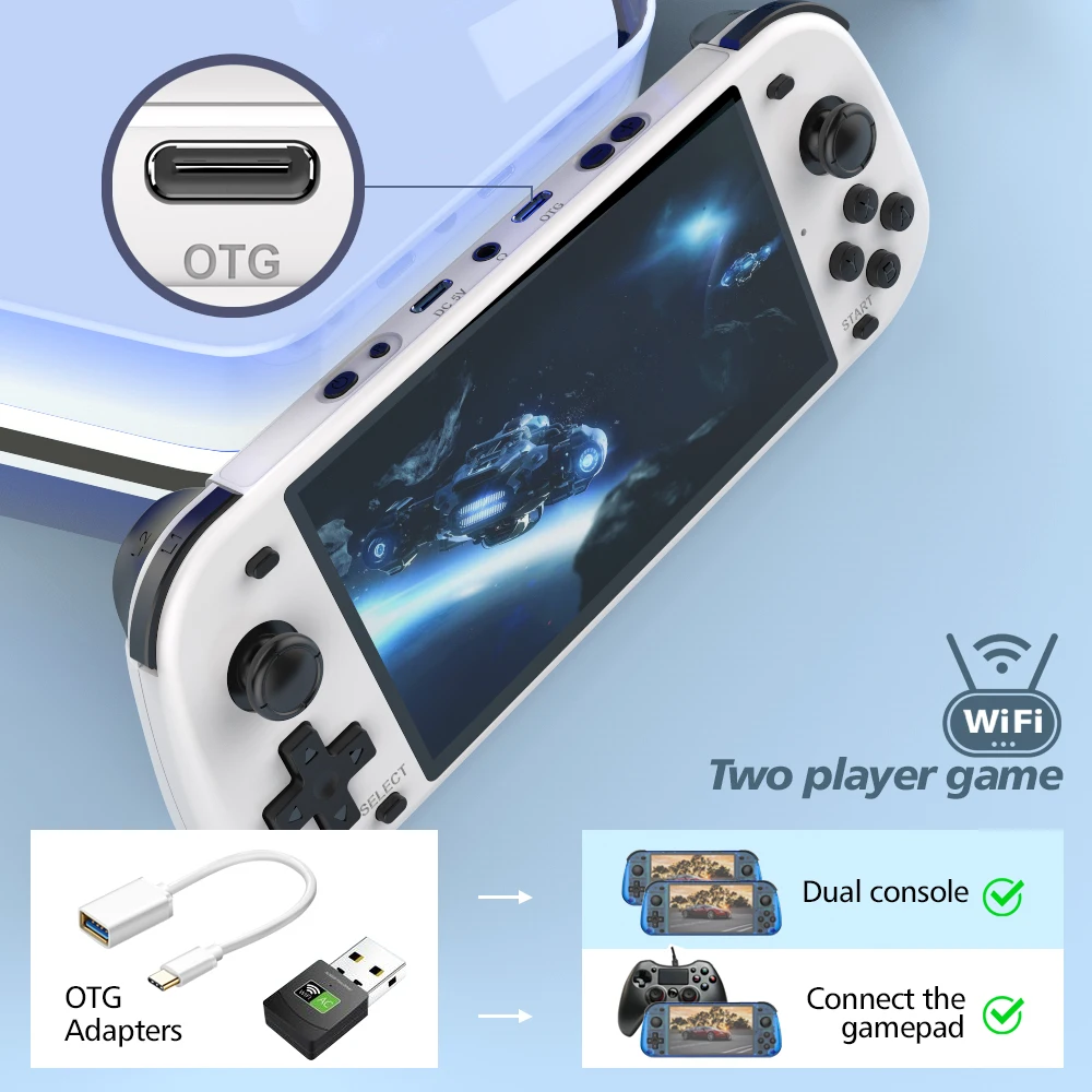 New R50S Retro Handheld Game Player, 5.1in 854*480 HD Screen Portable Game Console 4200mAh Battery Dropshipping Available photo 3