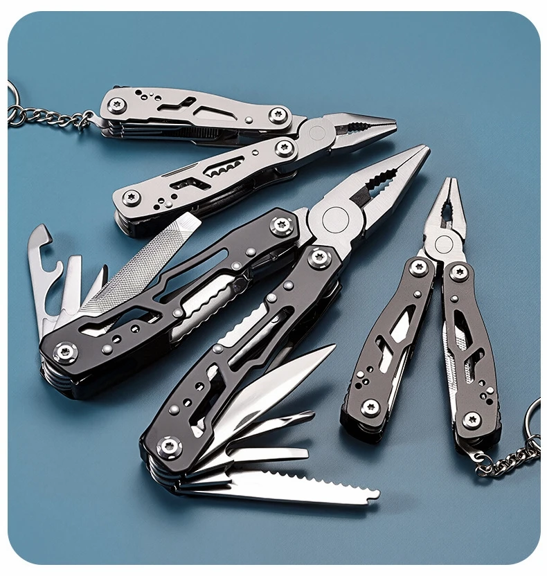 Pocket Mini Pliers Knife Screwdriver Folding Small Multitool Opener Nail File Precision Pliers Hand Tools Outdoor Emergency Tool photo 1