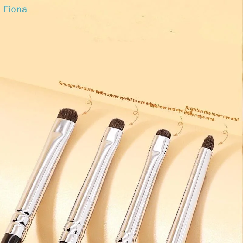 ✔4/6Pcs Eye Detail Brushes Set Horse Hair Eyeshadow Brushes Undereye Smudge Brushes Soft Eyeliner Brush Perfect Eye Makeup Tools photo 4