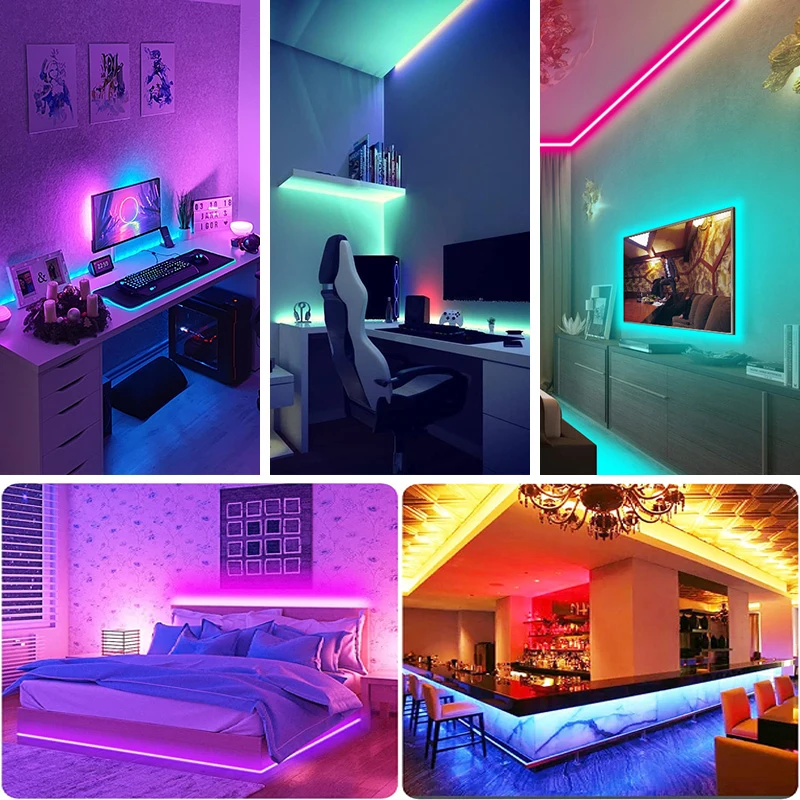 RGB Led Strip Lights Music Sync Led Lights for TV USB 5V Led Tape Ribbon for TV Backlight Room Bedroom Decoration photo 6