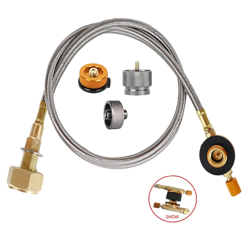 Camping Gas Stove Gas Refill Adapter Outdoor Cylinder Filling Adapter Gas Tank Furnace Connector Accessories Camping Equipment photo 1