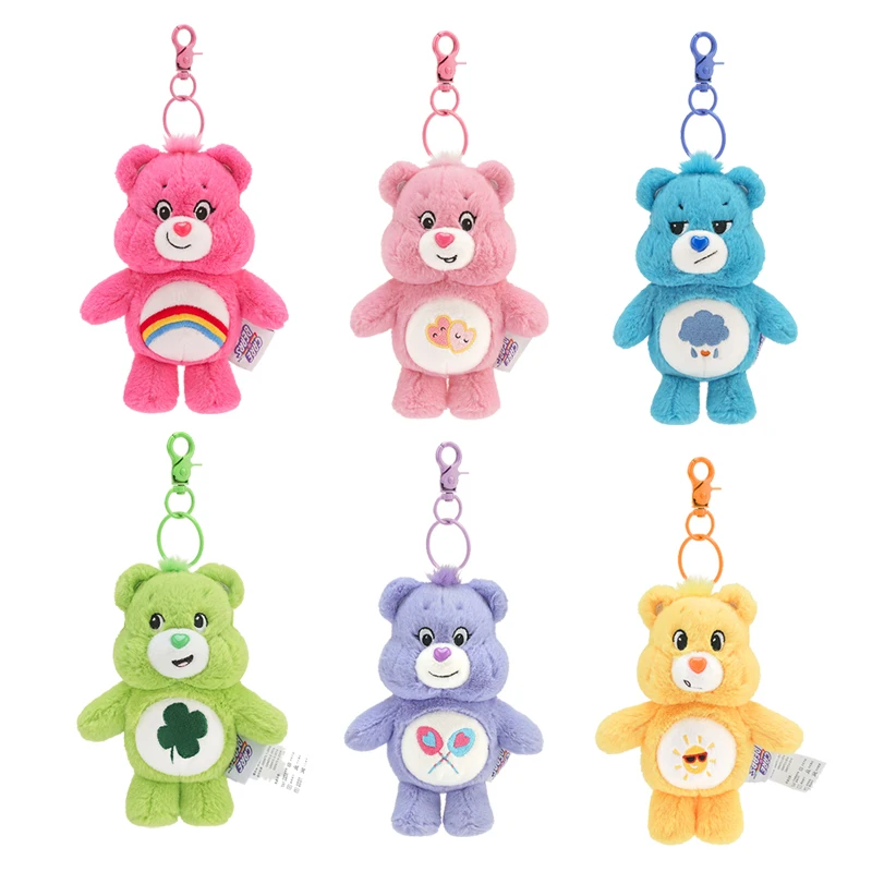 Care Bears Plush Kawaii Carebears Rainbown Bear Plush Anime Hobby Toy Keychain Bag with Sound Dolls Christmas Birthday Gifts photo 1