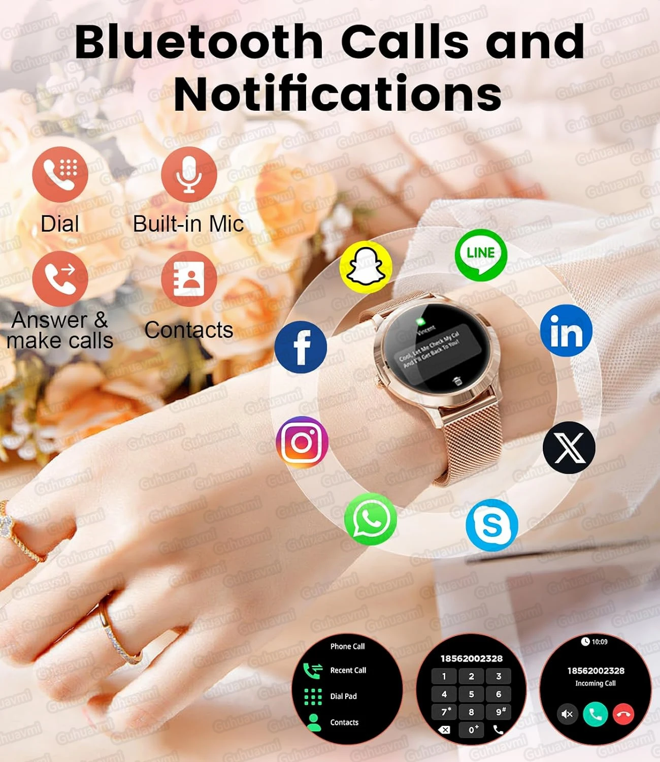 2026 New Smart Watch For Women Gift 1.32 Inch Full Touch Screen Sports Fitness Watches Bluetooth Calls Digital Smartwatch Ladies photo 2