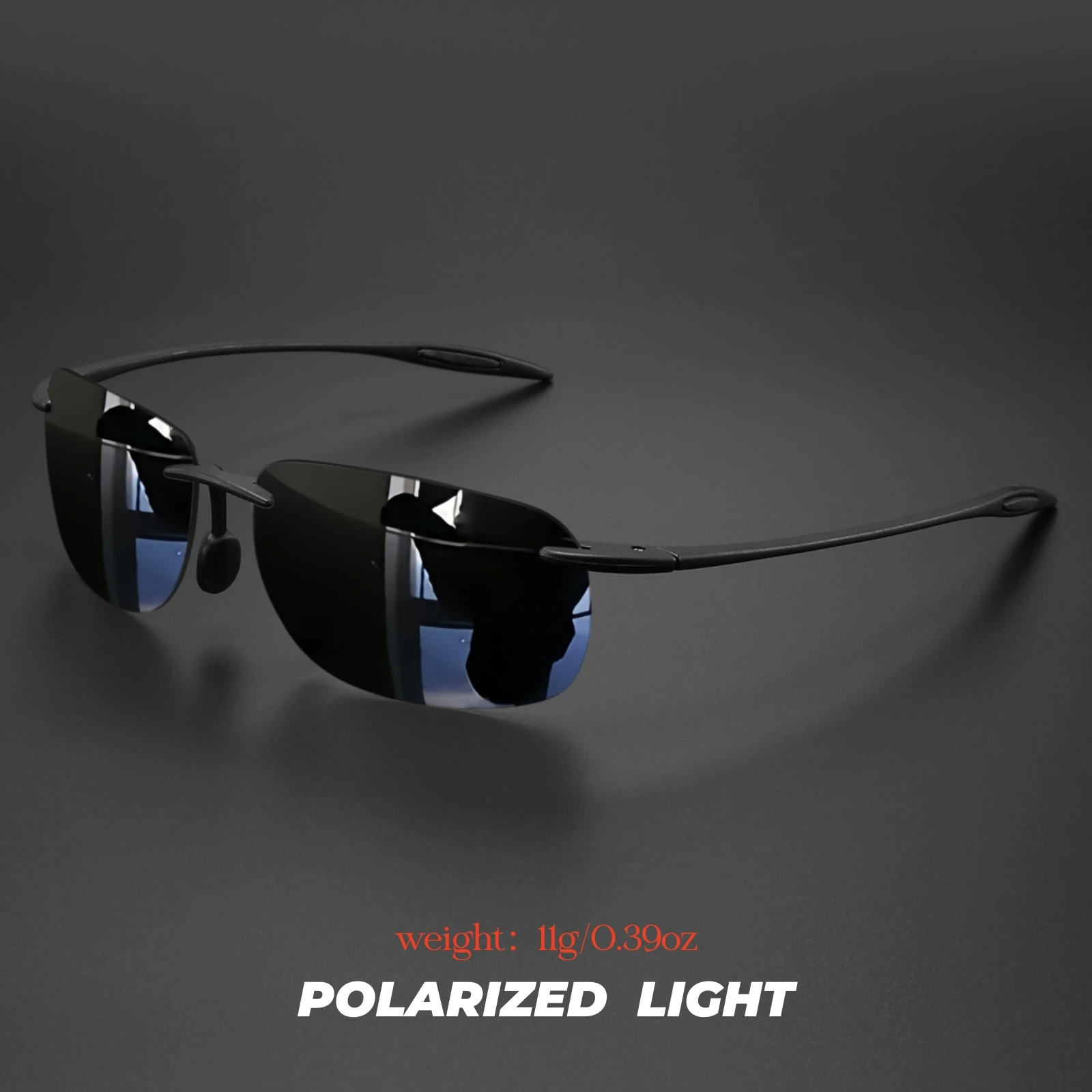Ultra Light 11g TR90 Frameless Polarized Sunglasses - Flexible & Comfort Fit, Square Shape for Driving, Fishing, Outdoor photo 1