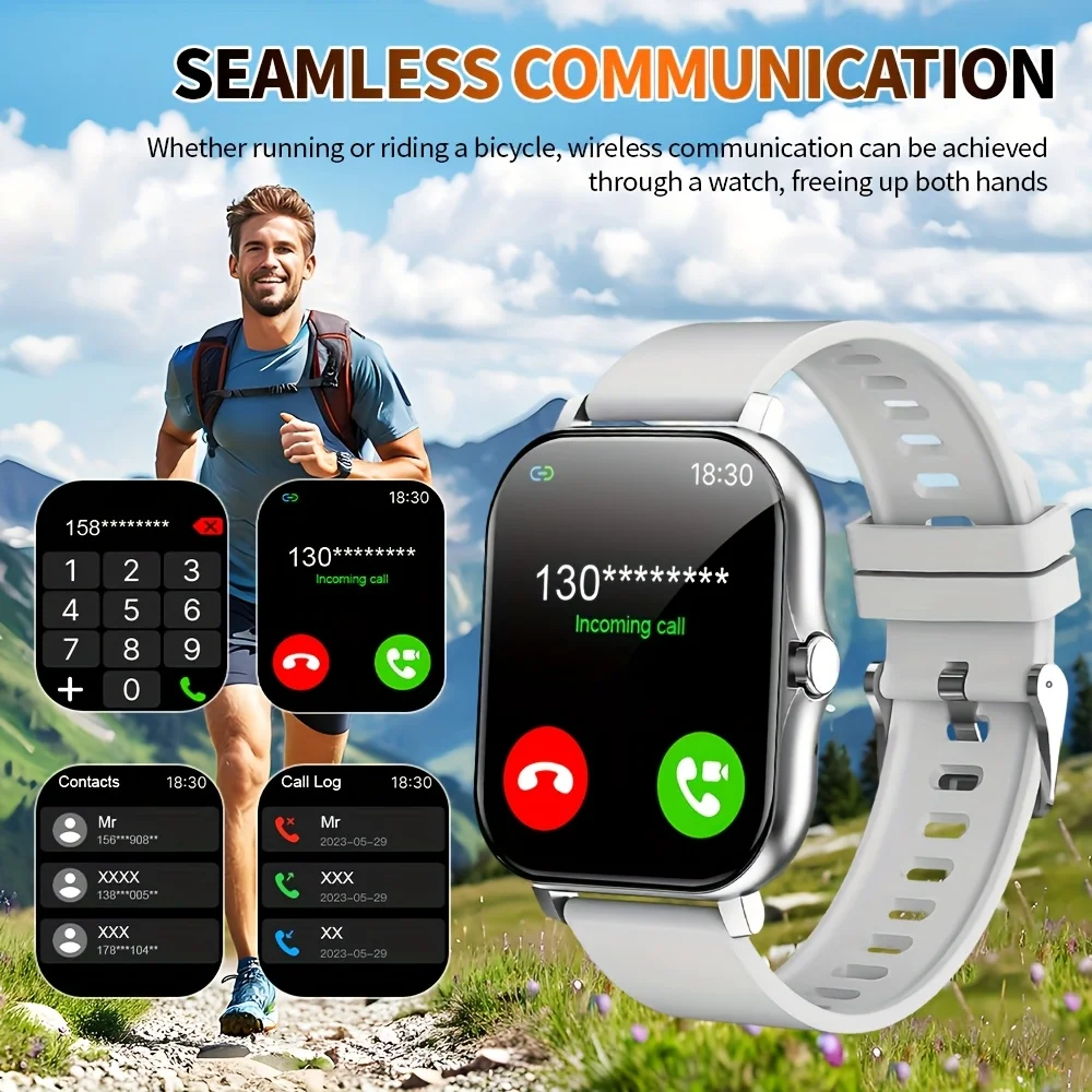 G.L Wear New Smartwatch 1.83-inch HD Display Bluetooth Calling Heart Rate Activity Tracking Smartwatch Men Women Holiday Gift photo 5