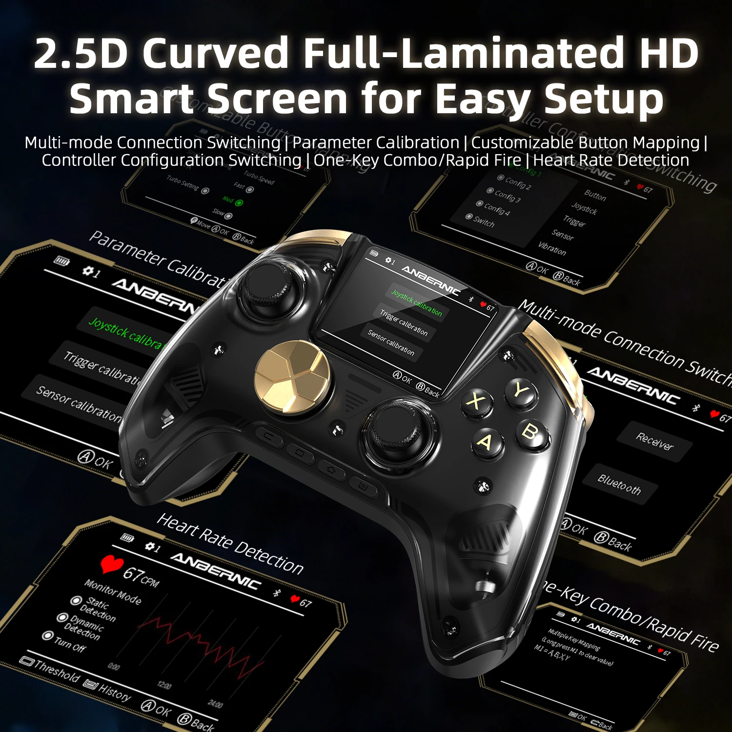 Anbernic RG G01 / RG P01 Retro Games Controller Hall Effect Triggers XBOX Gamepad for PC Android IOS Steam Linux Supports Bluetooth 5.3/Wired/2.4G Wireless photo 3