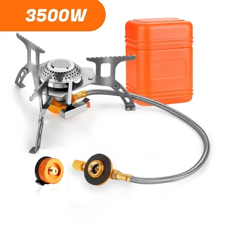 Camping Gas Stove Portable Folding Outdoor Backpacking Stove Tourist Equipment For Cooking Hiking Picnic 3500W photo 1
