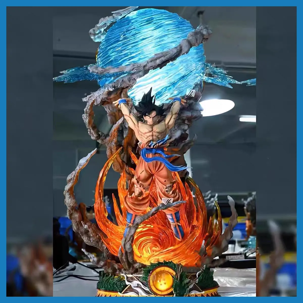 25cm Dragon Ball Figures Spirit Bomb Sou Goku Anime Figures Super Saiya Pvc Statue Doll Action Figure Model Collection Toys Gift photo 1