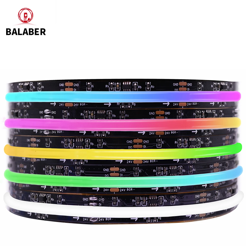 FOB COB Light Strip, SPI Addressable WS2811, Dreamy Colors, 360/480/576/720 LEDs, Low-Voltage 5V/12V/24V RGB LED Light Strip photo 1