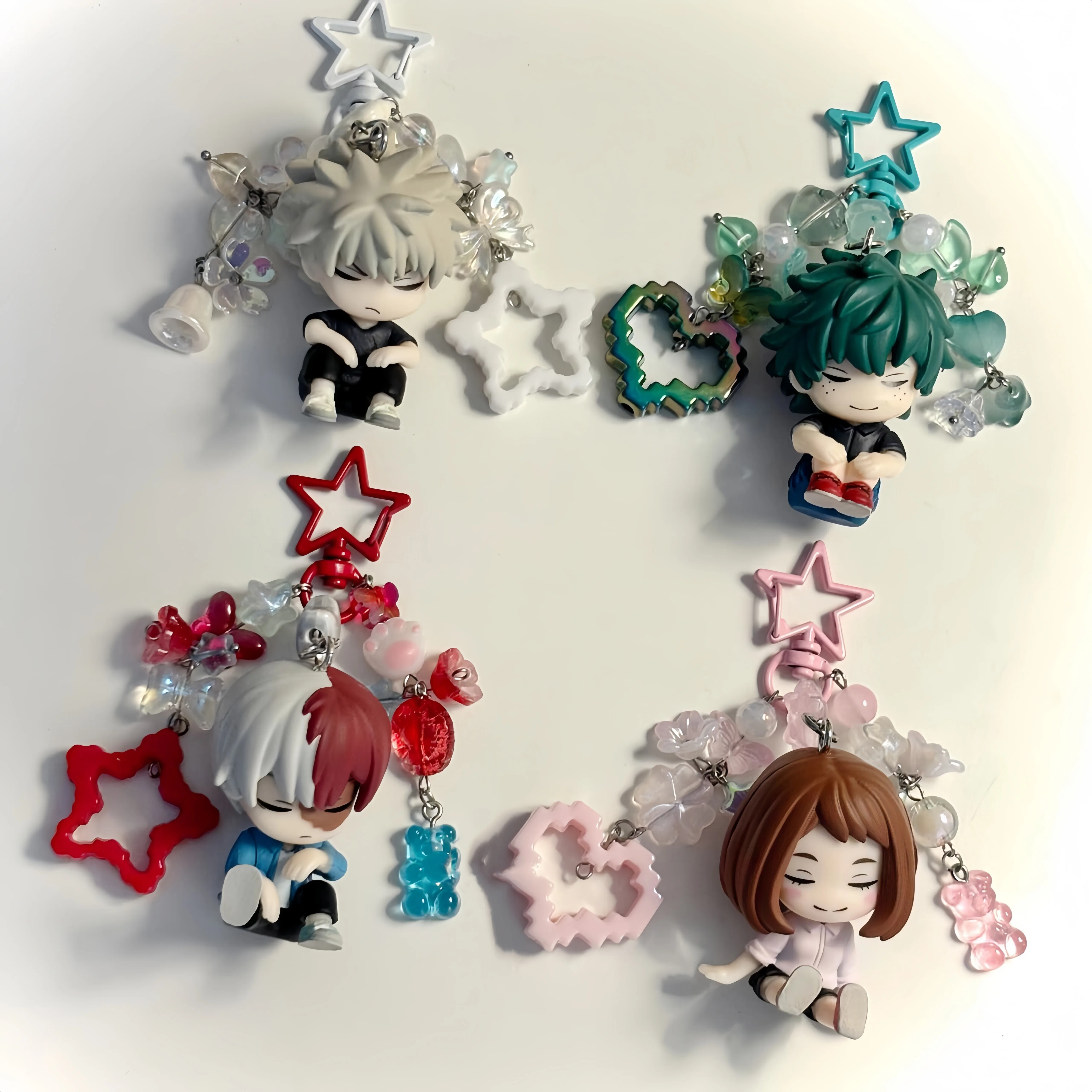 Handmade Hero Anime Character Keychains, Q-version School Student Pendants photo 1