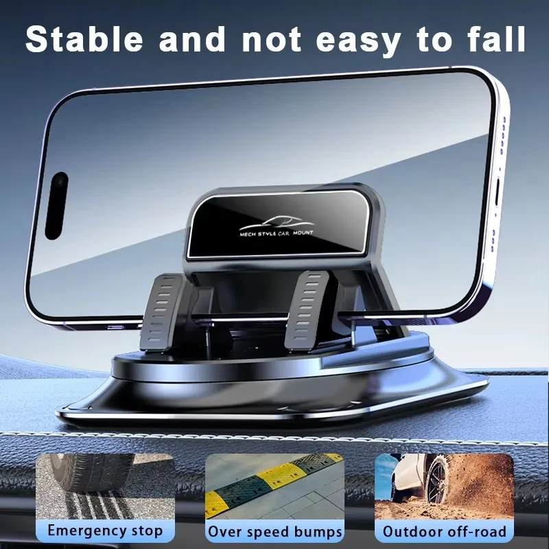 Car Phone Mount Anti Slip Silicone Dashboard Phone Holder 360-Degree Free Rotation Universal Head-Up Navigation Holder photo 2