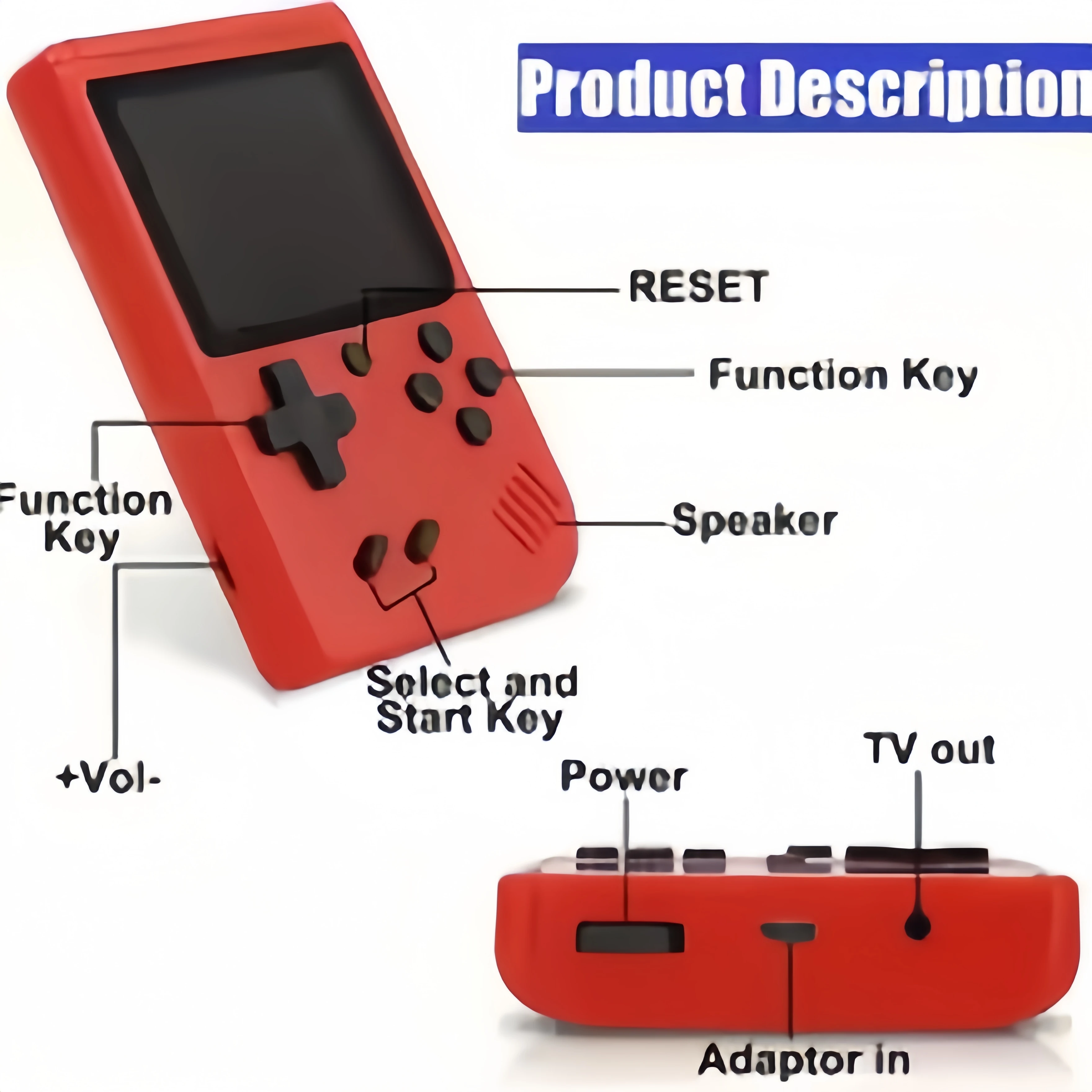 3.0 Inch Retro Game Console with 400 Built-in Games, Portable Handheld Mini Gaming Device, Christmas Gift for Kids & Adults photo 2