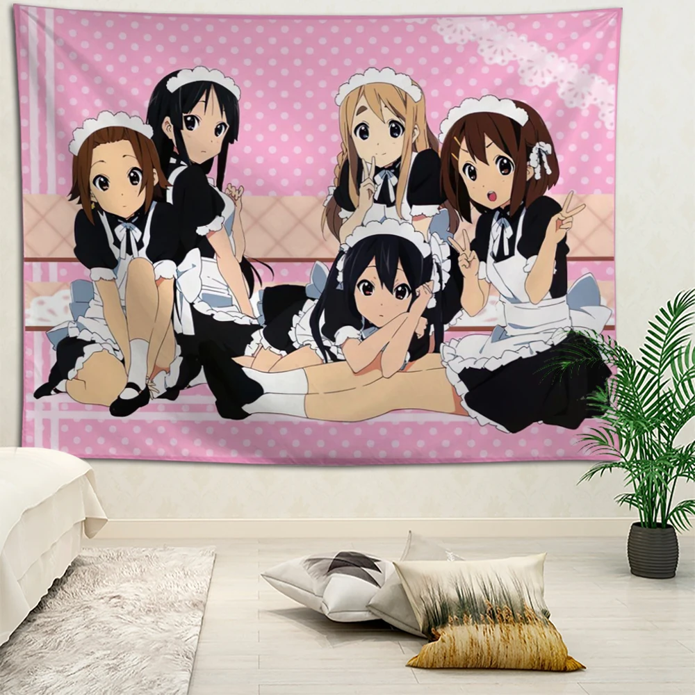 K-ON！Anime Tapestry Wall Hanging Bohemian Wall Tapestries Mandala Home Decor Accessories photo 1