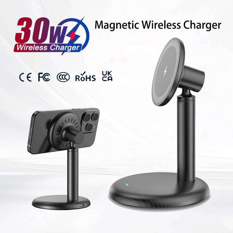 2025 New Arrival Gadgets Item Qi2 Strong Magnetic Wireless Chargers for iPhone Samsung Fast Charger Phone Holder photo 1
