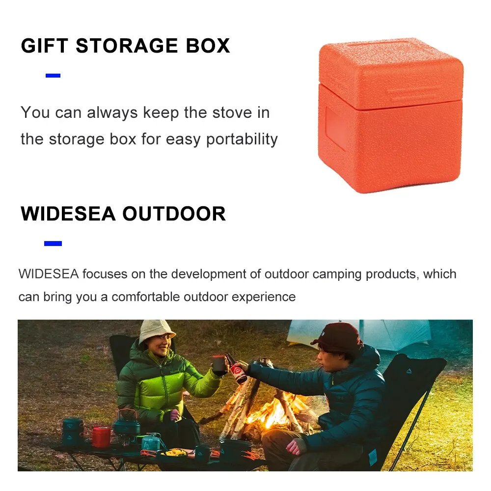 Widesea Camping Tourist Burner Big Power Gas Stove Cookware Portable Furnace Picnic Barbecue Tourism Supplies Outdoor Recreation photo 6