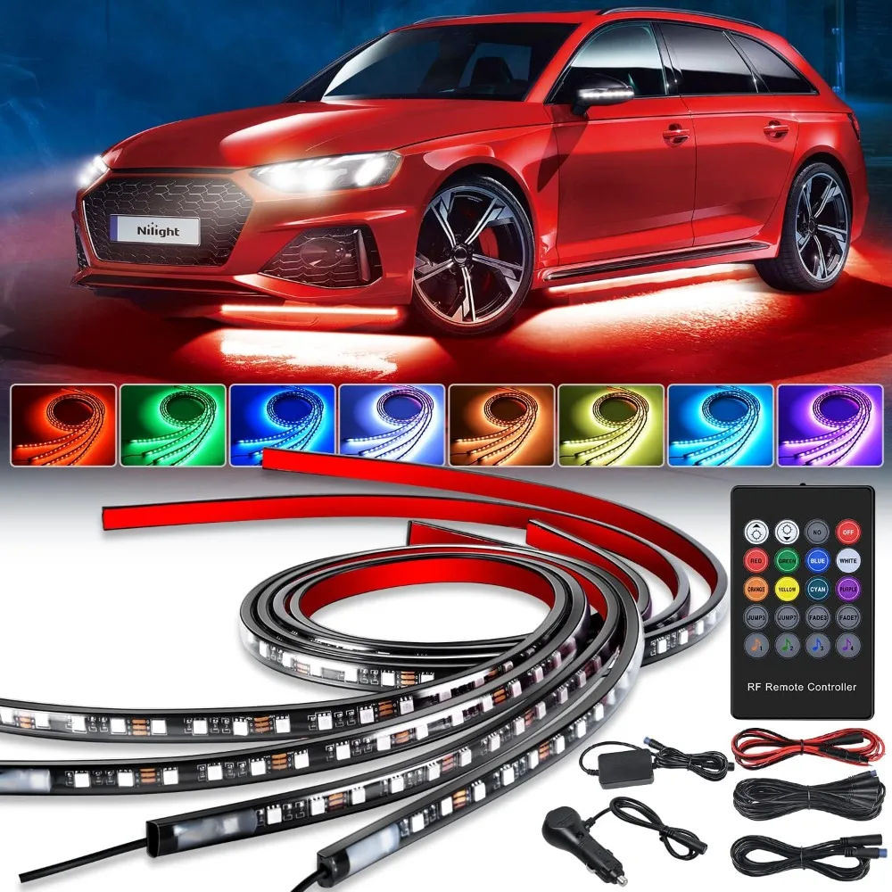 Car Underglow Neon Accent Strip Lights Atmosphere Lamp Neon Accent LED Light Strip App/Remote Control RGB Underbody Decorative photo 1
