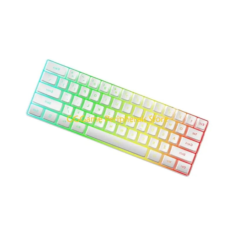 U55B Mechanical Gaming Keyboard LED Backlit Keycap Keyboard 61 Keys Corded Computer Keyboard for Laptop Gamer Office Work photo 3