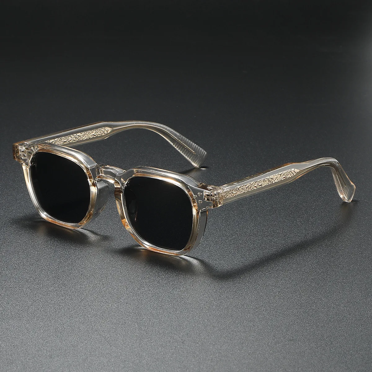 New Polarized Sunglasses Unisex Metal Core CP Square Sun Glasses Rivets Women Shades Driving Glasses photo 3
