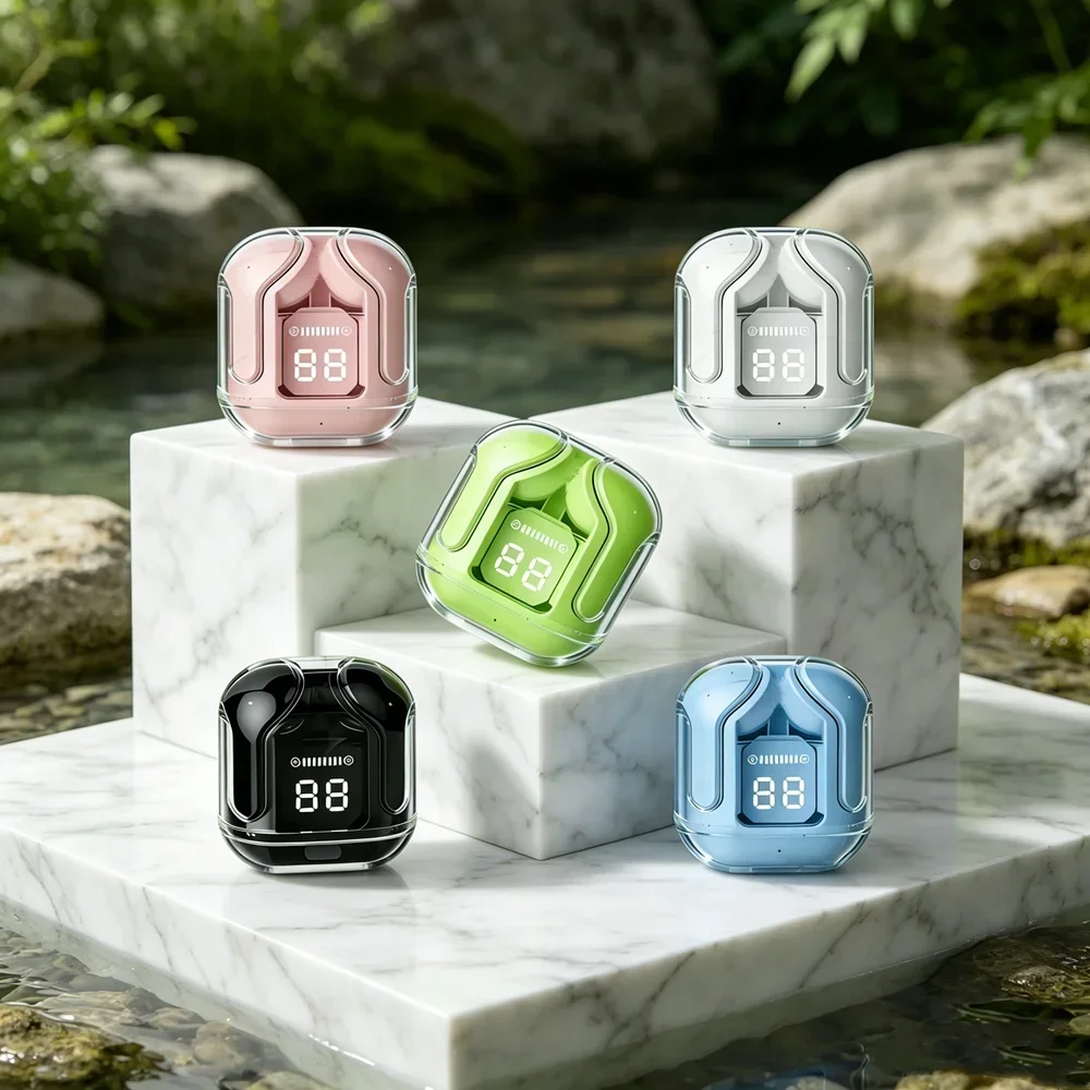 Wireless Mini Earbuds LED Power Digital Display TWS Headset Stereo Sound Bluetooth-compatible 5.3 For All Smartphones photo 1