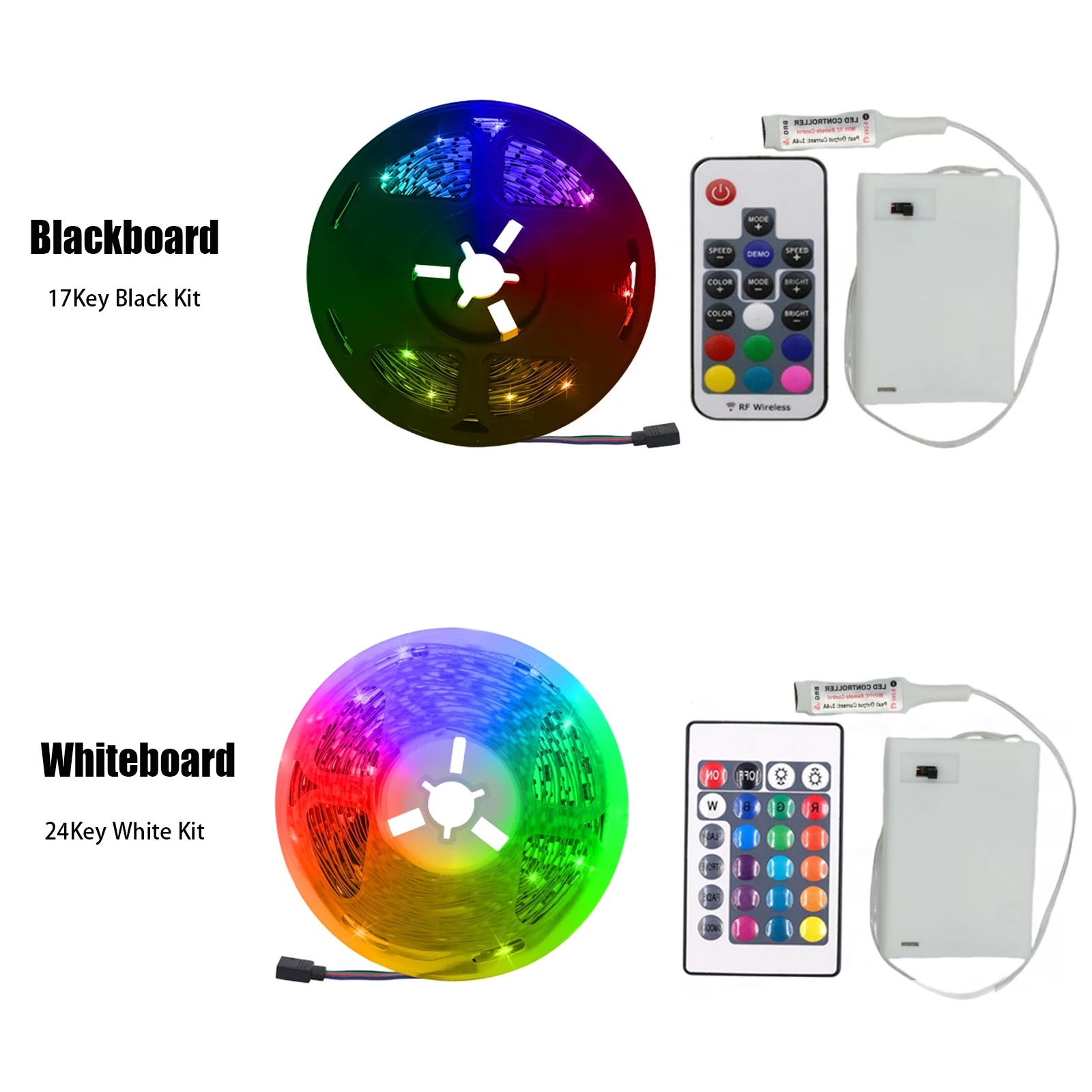 DC 5V 5050 RGB Strip LED Light Battery Powed IP21/IP65 Ribbon Tape Stable Led Strips Indoor Outdoor 3/24/44key Control Remote photo 4