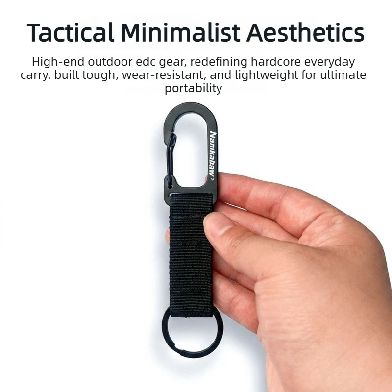 1/2/5Pcs Webbing Spring Snap Hook Carabiner Quick Clip Key Ring Keychain Backpack Accessory for Outdoor Camping Hiking EDC Gear photo 4