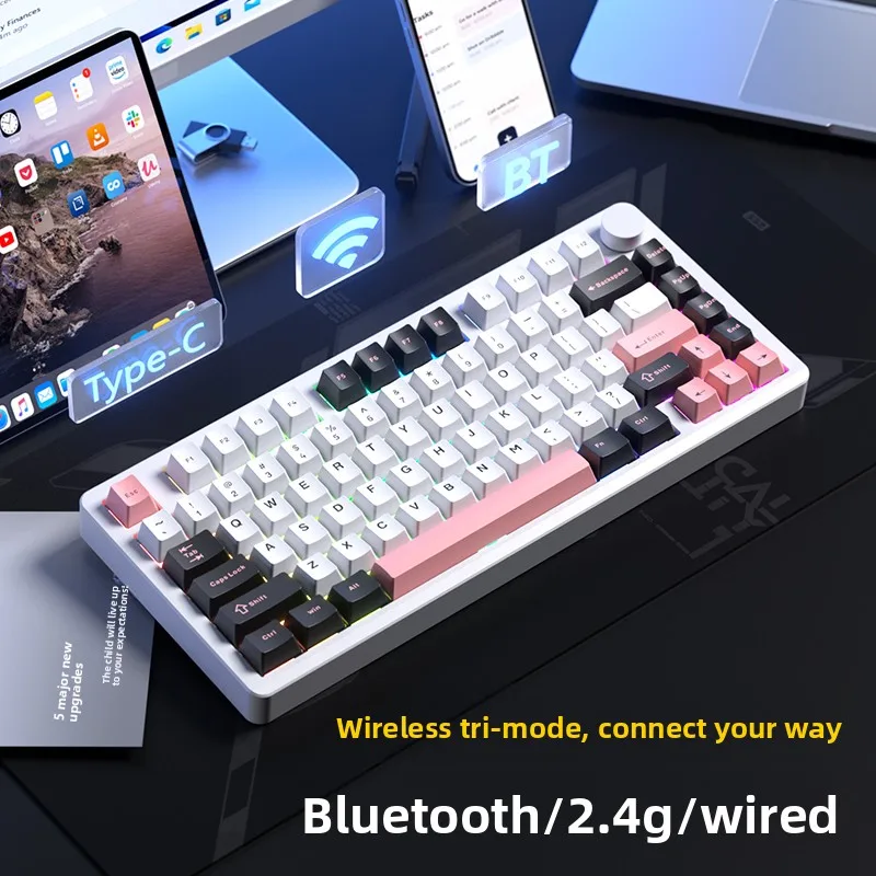 LEOBOG Hi8SE Hi75 Hi8 Wireless Custom Gaming Aluminum Mechanical Keyboard Kit 80% Bluetooth Wired RGB Hotswap Gamer Keyboard photo 3