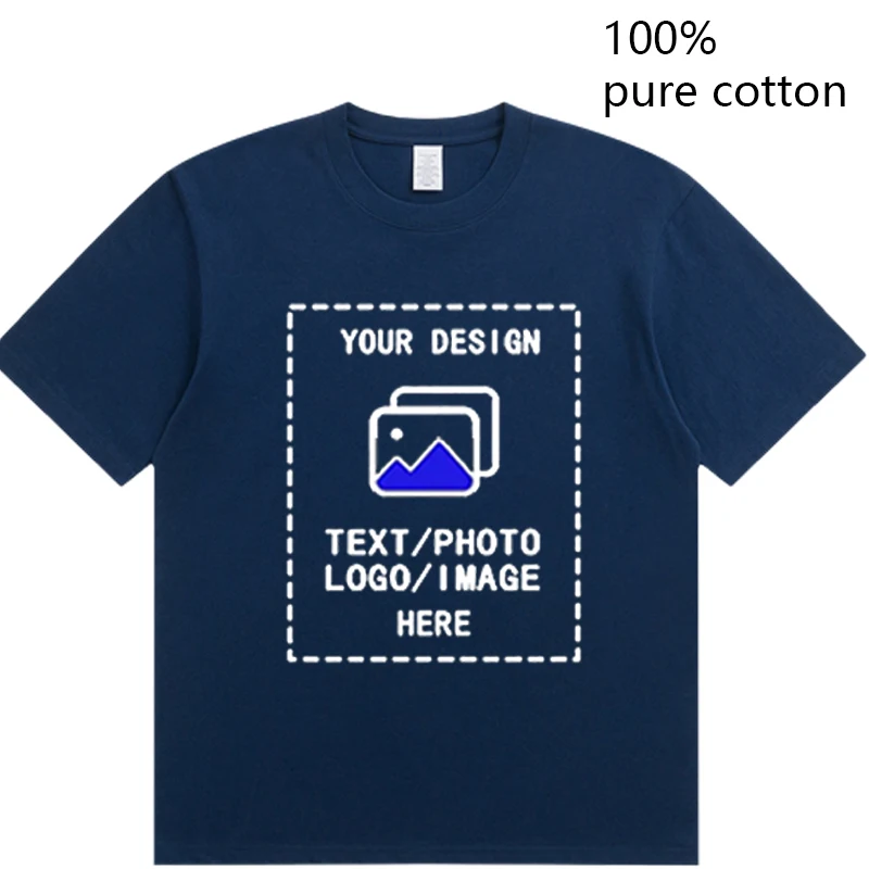 Custom-Made Men's T-Shirts Are Suitable for Team Gatherings, Gyms, and Sports Cotton Round-Neck Short-Sleeved Shirts photo 4