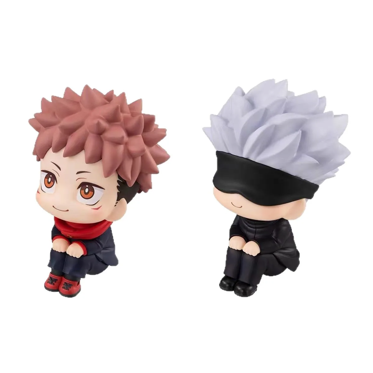 Cute Anime Jujutsu Kaisen Figure Itadori Yuji Gojo Satori Fushiguro Megumi Kugisaki Kawaii Toy Car Decoration PVC Model Gift photo 2