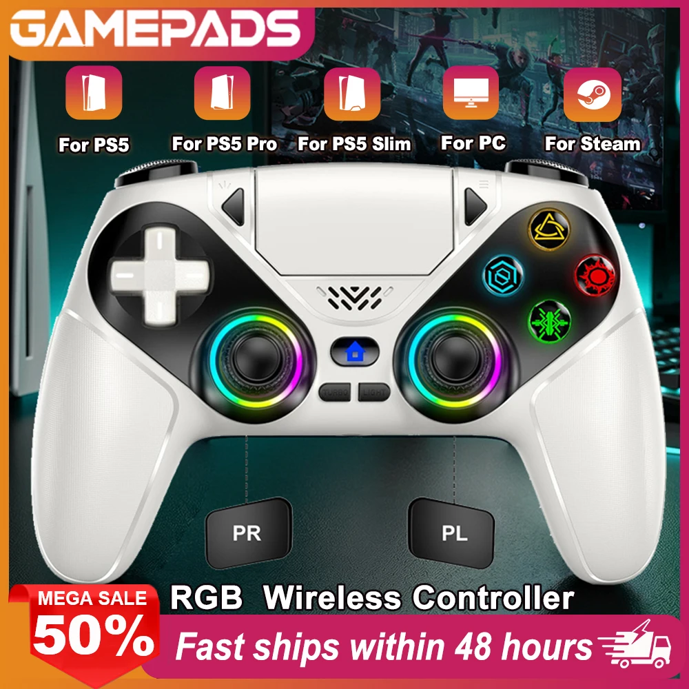 RGB Wireless Gamepad,For Playstation 5/PS5 Controller,With Turbo Dual Sense Vibrate Programming 3D Gaming Controller Console photo 1