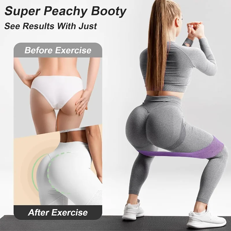 3Pcs Fabric Resistance Hip Booty Bands Glute Thigh Elastic Workout Squat Circle Stretch Fitness Strips Loops Yoga Gym Equipment photo 5