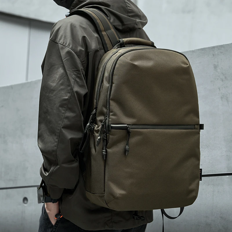 Simple Style Waterproof Large Capacity Men Travel Backpack Black Brown Outdoors Knapsack 16 Inch Laptop Teenagers School Bag photo 1