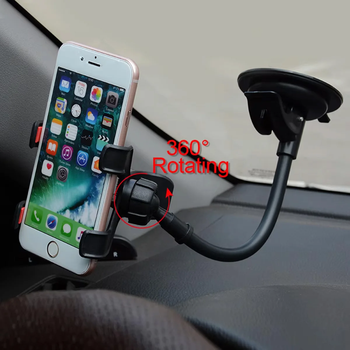 Car Phone Holder Universal 360 Degree Flexible Dashboard Windshield GPS Mount Desk Table Cell Mobile Phone Holder Stand photo 4