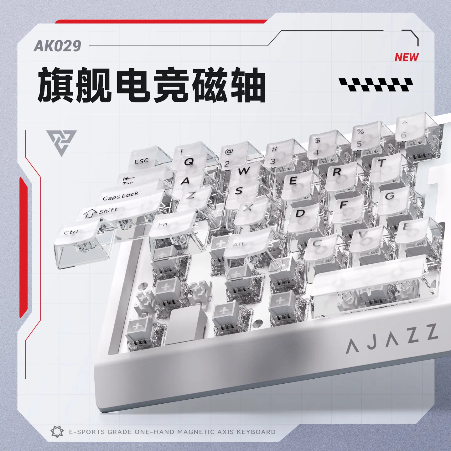 AJAZZ AK029 Magnetic Switch Keyboard One Handed 8000Hz 29 Keys RGB Wired Mini Gaming Mechanical Keyboard Gamer Accessories Gifts photo 6