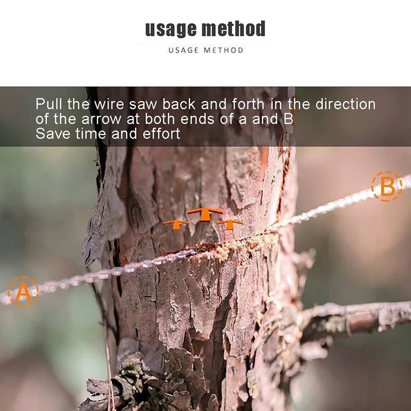 Sturdy Manual Hand Steel Wire Saw, Multi-size Hand Chain Saw Cutter Pocket Rope Portable Travel Camping Outdoor Emergency Tools photo 6
