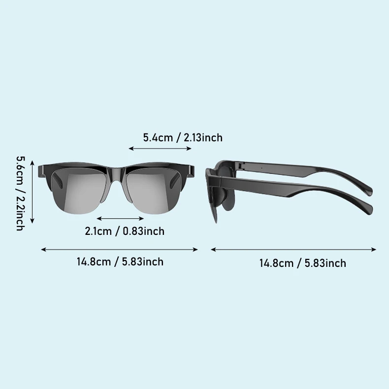 Smart Bluetooth V5.3 Sunglasses Glasses Call Outdoor Sports Headphones HIFI Black Technology Anti-touch UV For Men And Women photo 6