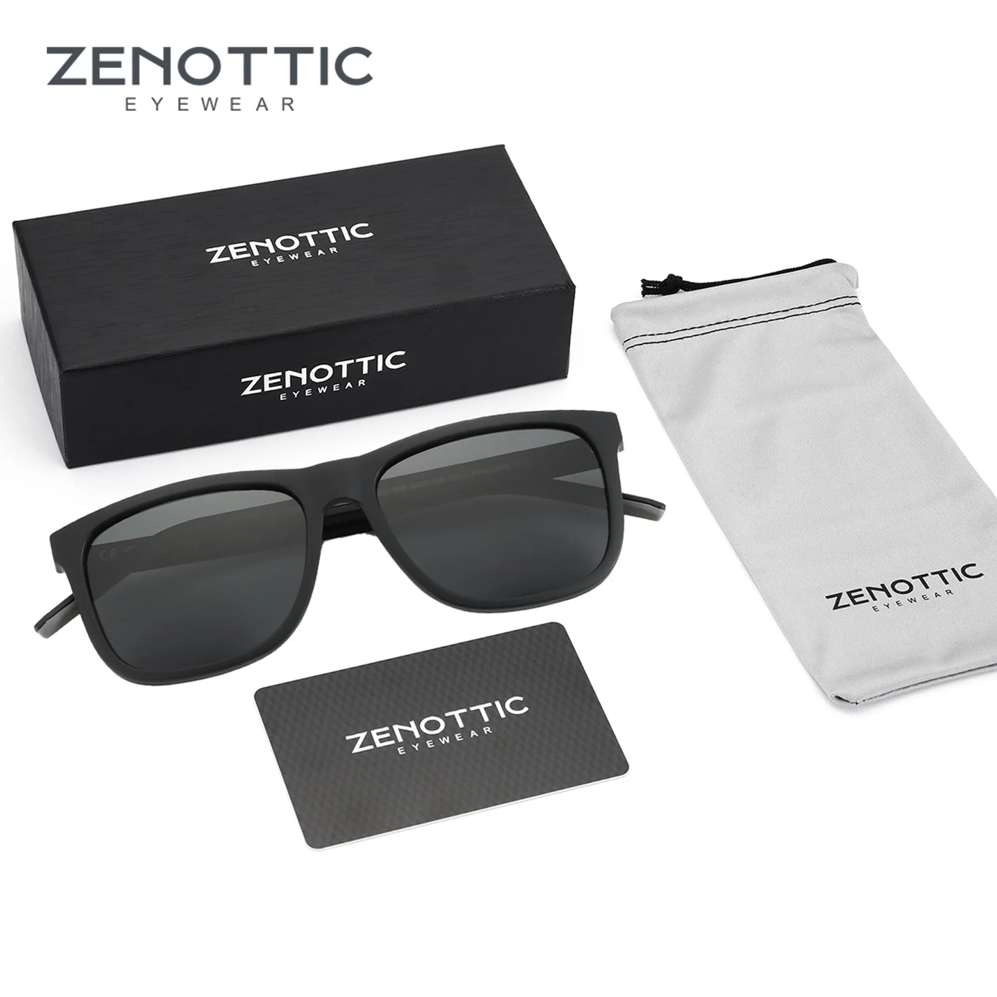 ZENOTTIC Men's Polarized Sunglasses - Lightweight TR90 Frame Square Mens Sunglasses UV400 Protection photo 6