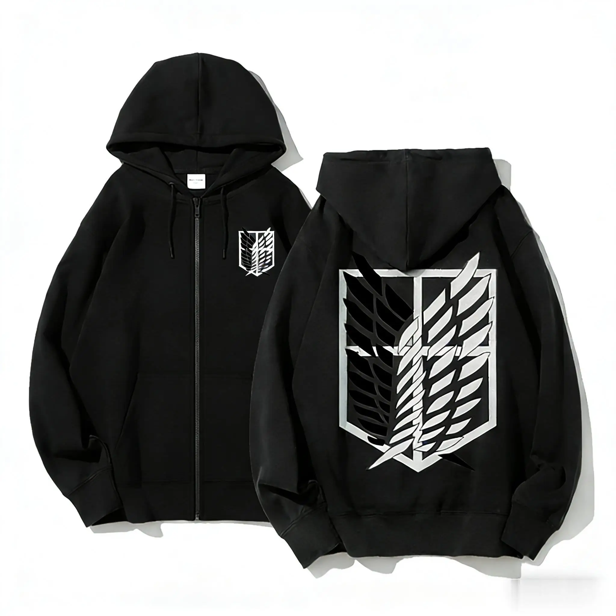 Attack on Titan Anime Hoodie Zip Up Sweatshirt Men Women 2026 New Loose Casual Streetwear Cosplay Jacket Pullover Long Sleeve photo 4