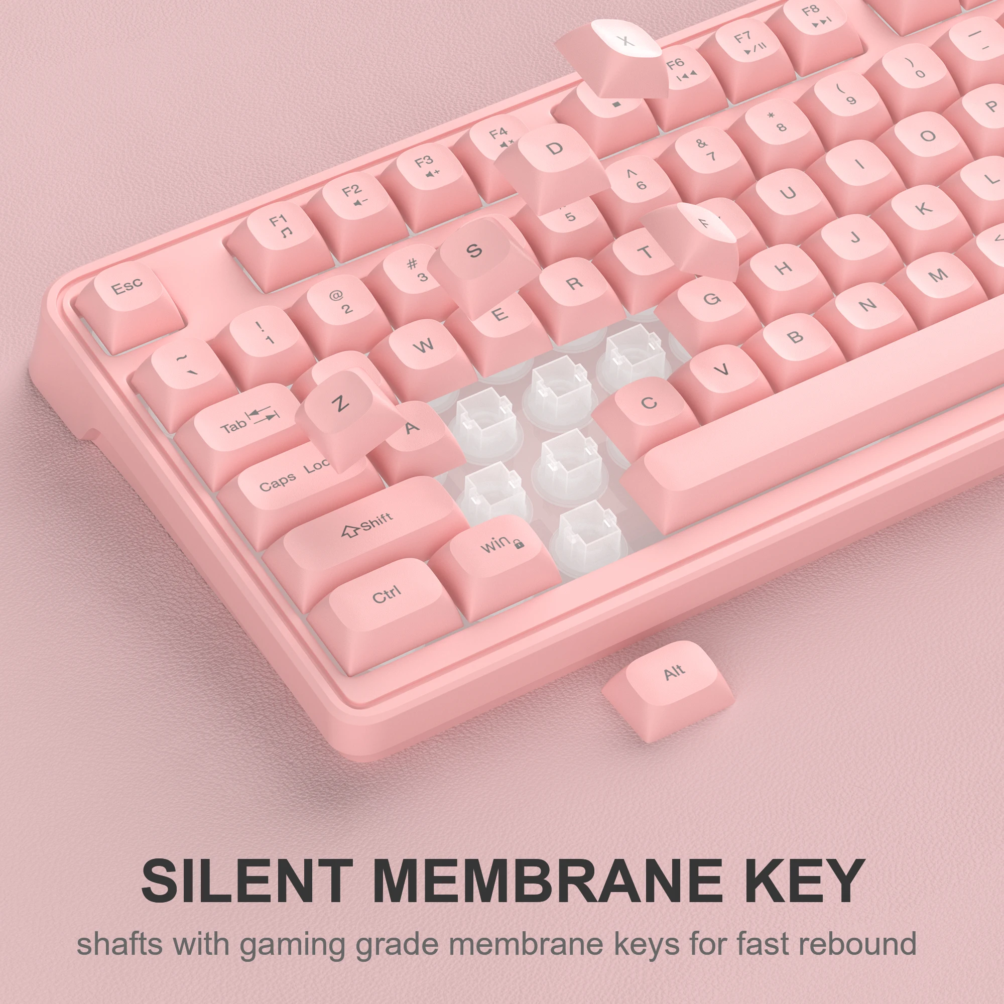 MageGee 98 Key RGB Mechanical Keyboard and Mouse Set Wired Gaming Combo Ergonomic Silent ABS Keycaps for PC Laptop Office photo 5