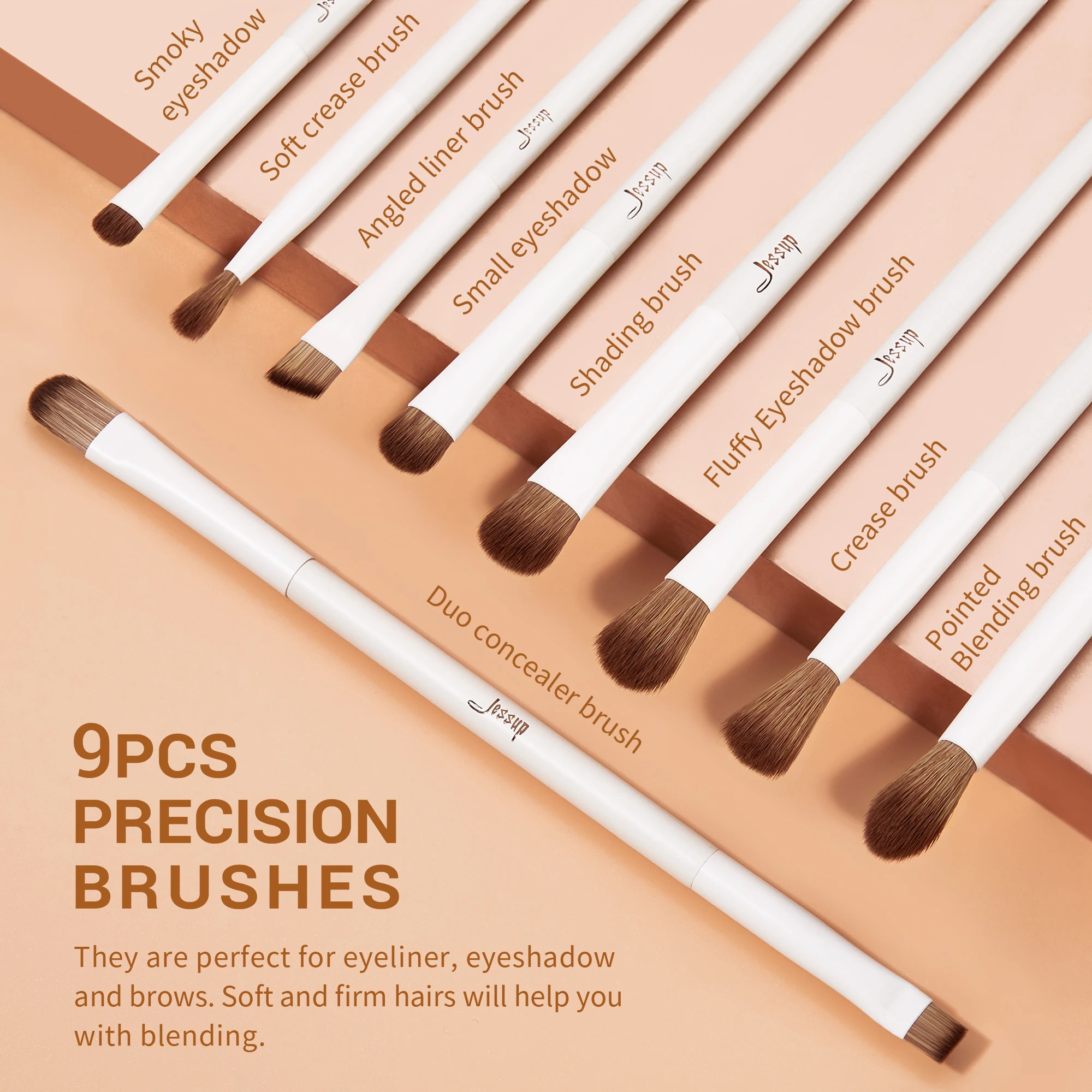 Jessup Makeup Brushes 14pc Makeup Brush Set Synthetic Foundation Brush Powder Contour Eyeshadow Liner Blending Highlight T329 photo 4