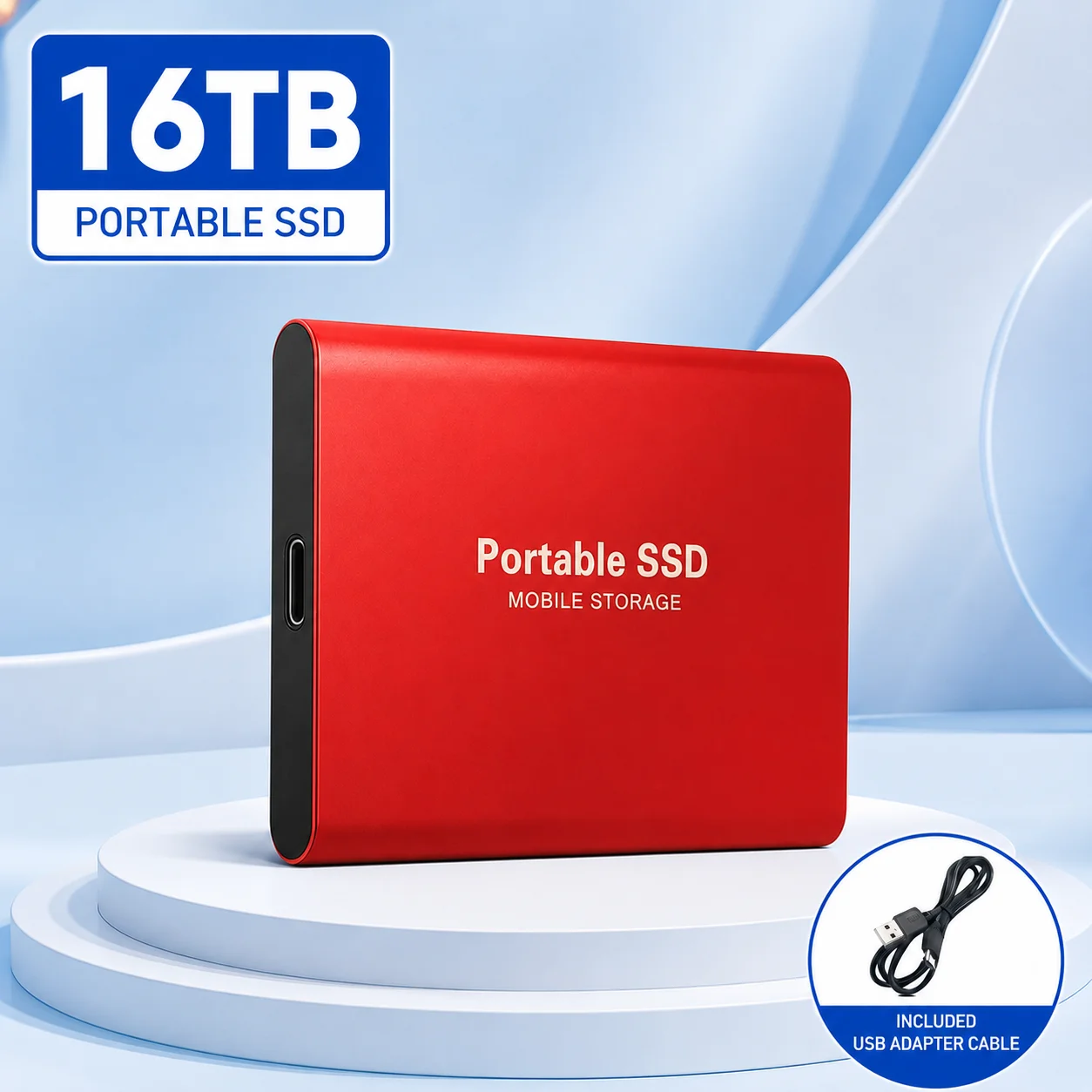 1TB External SSD Portable Hard Drive USB 3.0 Type-C Fast Storage Plug Play for Laptop Mac PC Student Daily Use photo 6