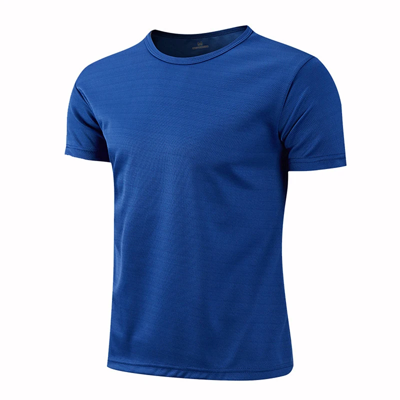 Quick-drying Round Neck Sport T-shirt Gym Jerseys Fitness Shirt Trainer Running T-shirt Men Breathable Sportswear Class Service photo 8