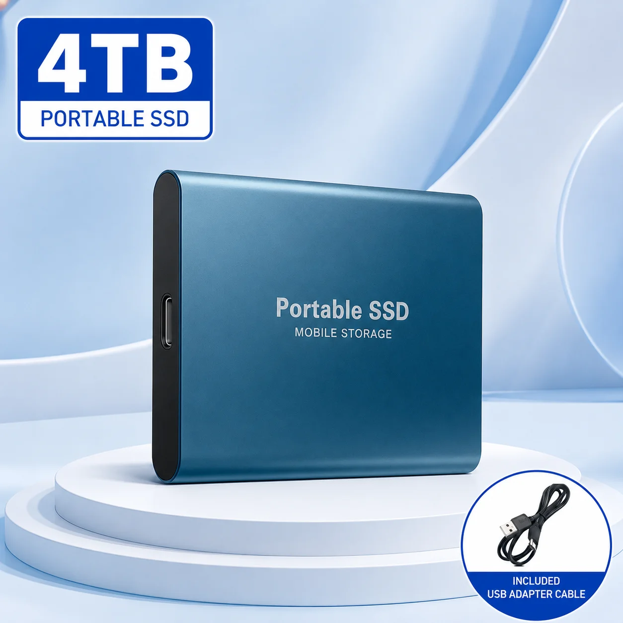 1TB External SSD Portable Hard Drive USB 3.0 Type-C Fast Storage Plug Play for Laptop Mac PC Student Daily Use photo 5