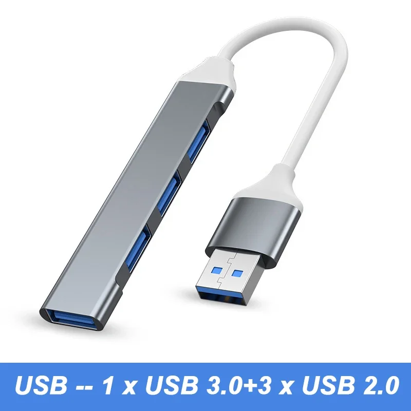 4 Port USB 3.0 Hub USB Hub Type C Dock Multi Splitter Adapter OTG Type C HUB for iPhone 15 Xiaomi Huawei Macbook Pro USB 3.0 2.0 photo 2