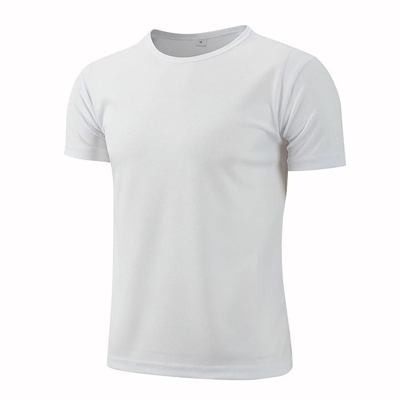 Quick-drying Round Neck Sport T-shirt Gym Jerseys Fitness Shirt Trainer Running T-shirt Men Breathable Sportswear Class Service photo 7